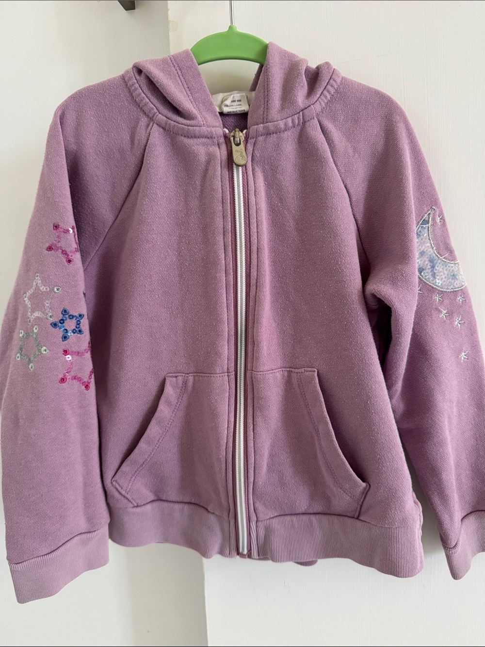 Peek Lilac Zip-Up Hooded Sweatshirt with Branded Zipper